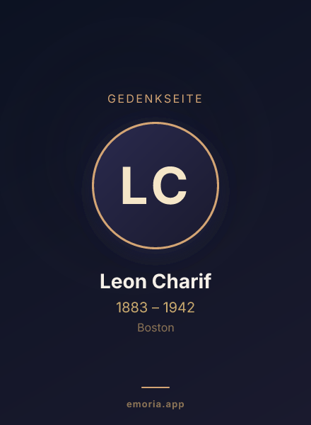 Gedenkportrait von Leon Charif