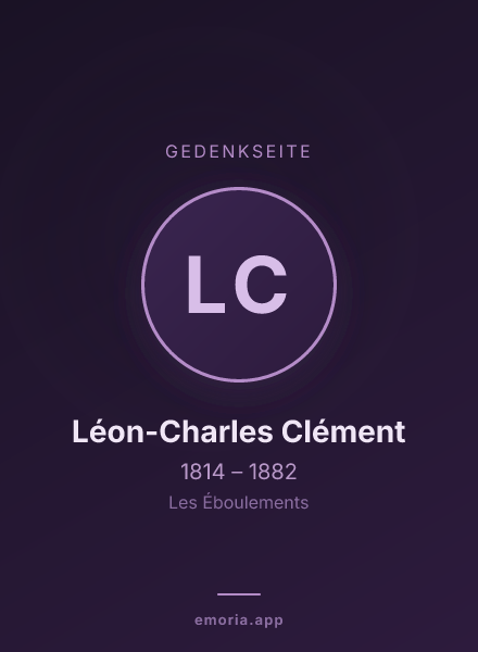 Gedenkportrait von Léon-Charles Clément