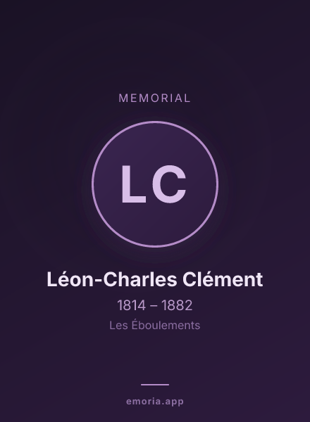 Memorial portrait of Léon-Charles Clément