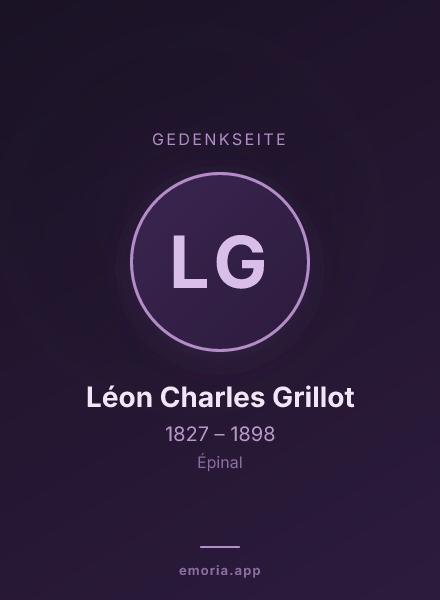 Gedenkportrait von Léon Charles Grillot