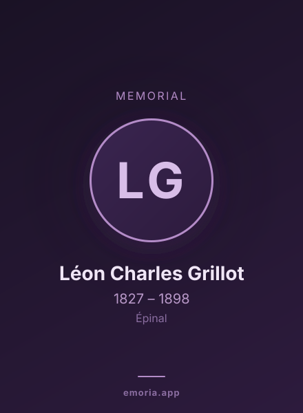 Memorial portrait of Léon Charles Grillot