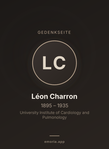 Gedenkportrait von Léon Charron