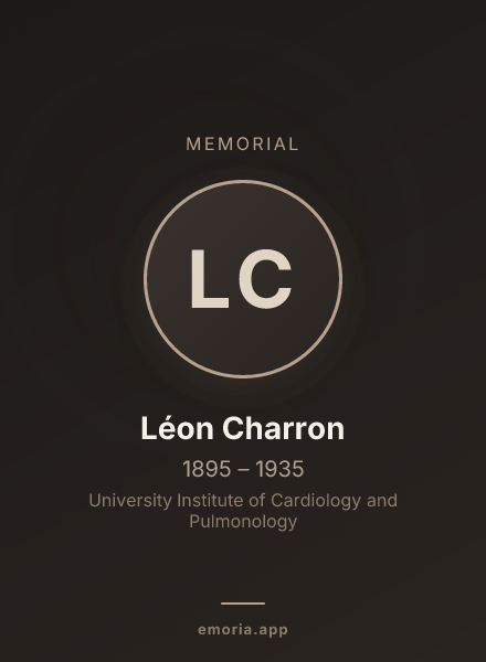 Memorial portrait of Léon Charron