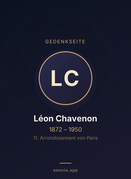 Gedenkportrait von Léon Chavenon