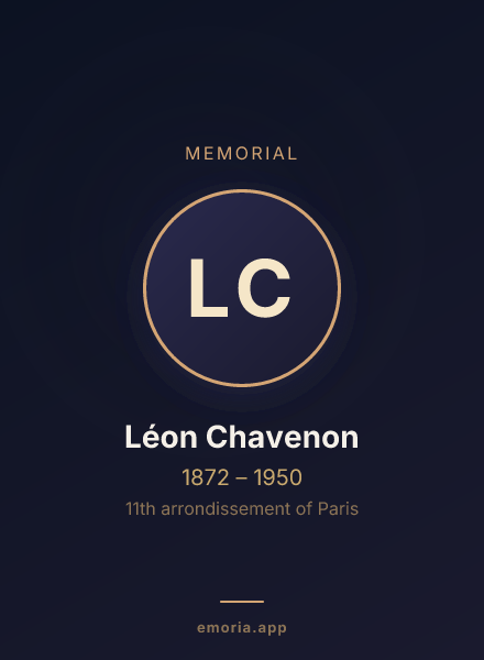 Memorial portrait of Léon Chavenon