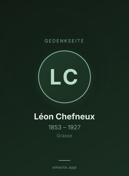 Gedenkportrait von Léon Chefneux