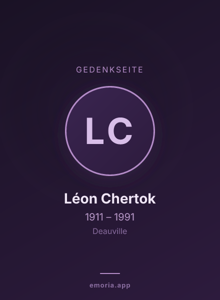 Gedenkportrait von Léon Chertok
