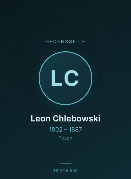 Gedenkportrait von Leon Chlebowski