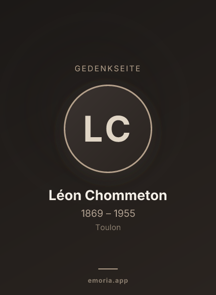 Gedenkportrait von Léon Chommeton