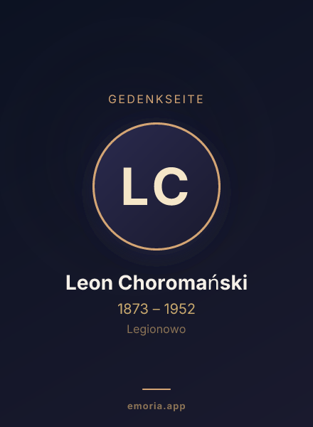 Gedenkportrait von Leon Choromański