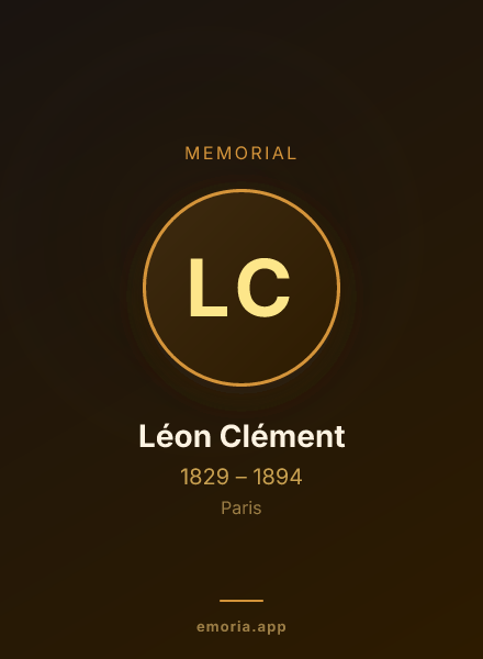 Memorial portrait of Léon Clément