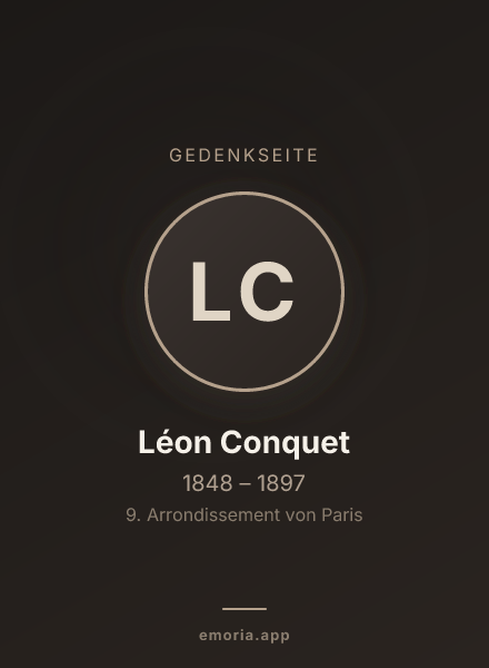 Gedenkportrait von Léon Conquet