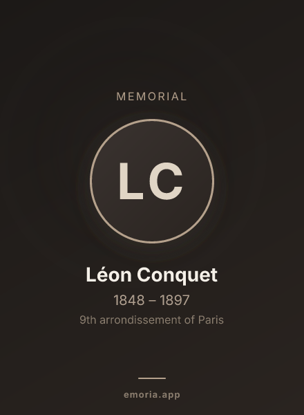 Memorial portrait of Léon Conquet