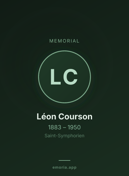 Memorial portrait of Léon Courson