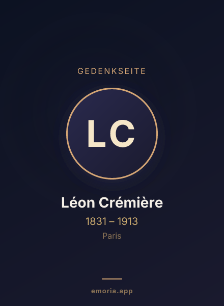 Gedenkportrait von Léon Crémière
