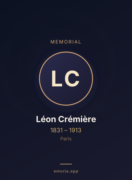 Memorial portrait of Léon Crémière