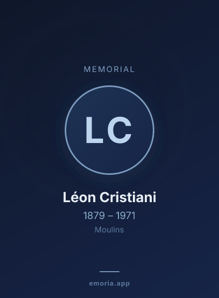 Memorial portrait of Léon Cristiani