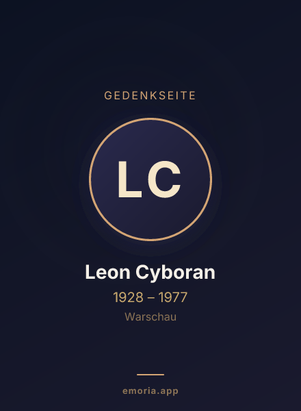 Gedenkportrait von Leon Cyboran