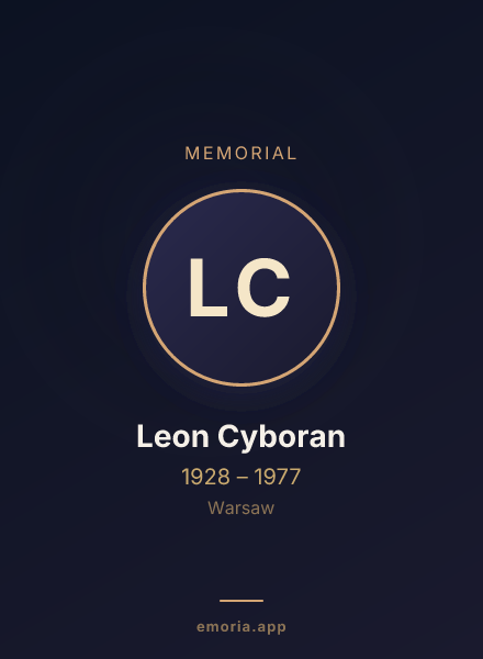 Memorial portrait of Leon Cyboran