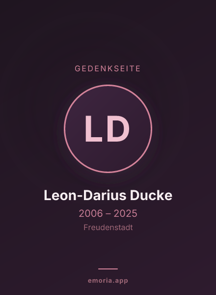 Gedenkportrait von Leon-Darius Ducke