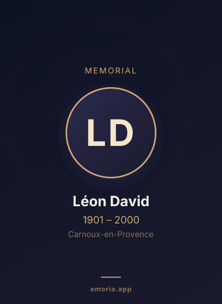 Memorial portrait of Léon David