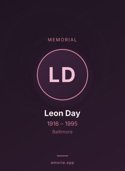 Memorial portrait of Leon Day