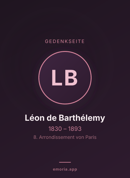 Gedenkportrait von Léon de Barthélemy
