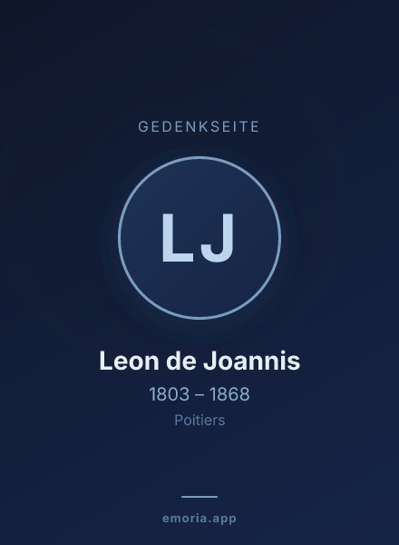 Gedenkportrait von Leon de Joannis