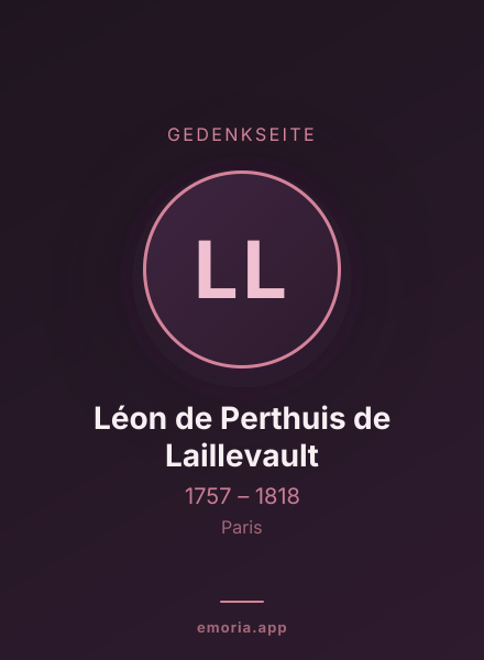 Gedenkportrait von Léon de Perthuis de Laillevault