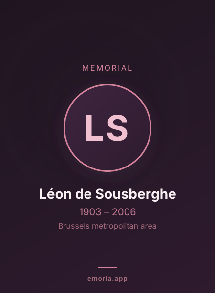 Memorial portrait of Léon de Sousberghe