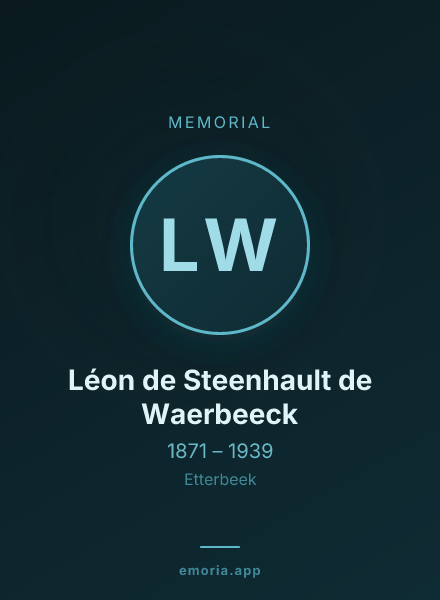 Memorial portrait of Léon de Steenhault de Waerbeeck