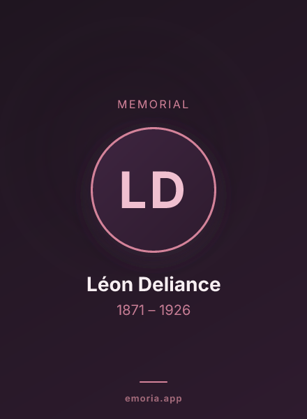 Memorial portrait of Léon Deliance