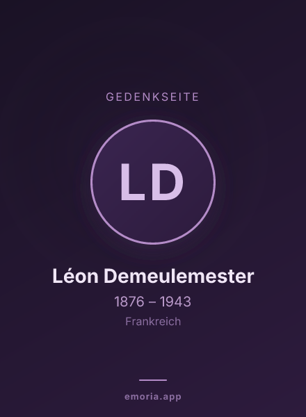Gedenkportrait von Léon Demeulemester