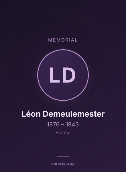 Memorial portrait of Léon Demeulemester