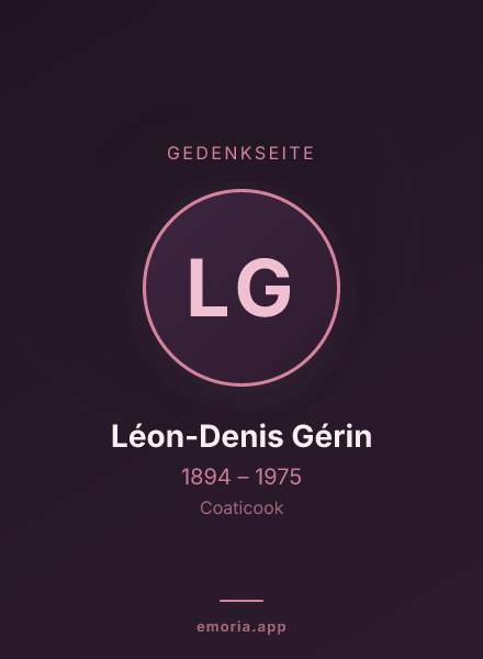 Gedenkportrait von Léon-Denis Gérin