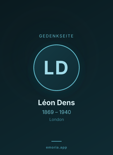 Gedenkportrait von Léon Dens