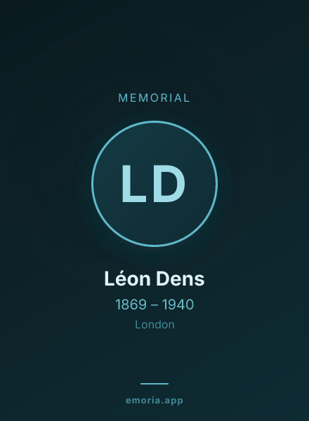 Memorial portrait of Léon Dens