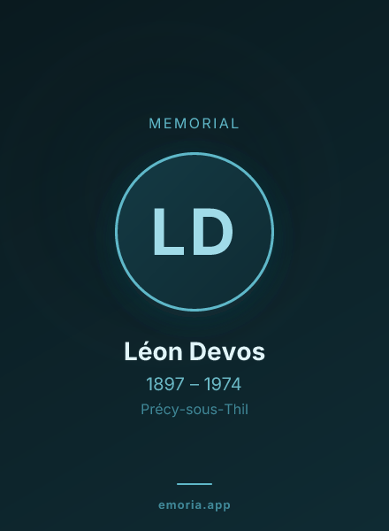 Memorial portrait of Léon Devos