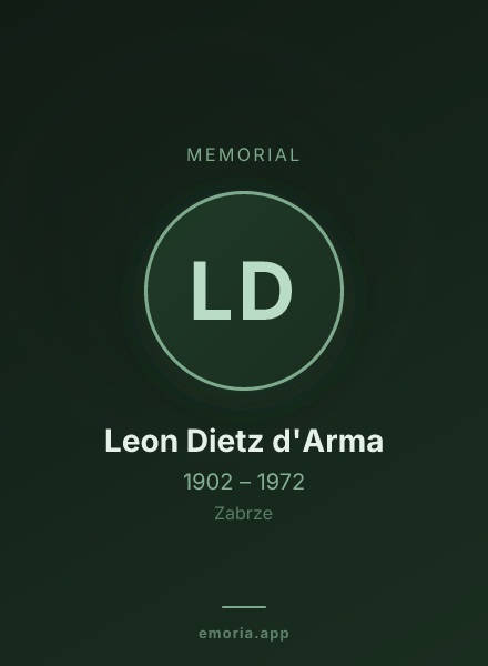 Memorial portrait of Leon Dietz d'Arma