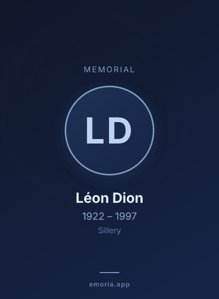 Memorial portrait of Léon Dion