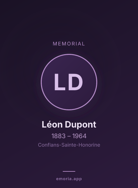 Memorial portrait of Léon Dupont