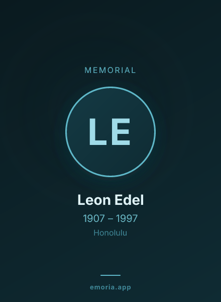 Memorial portrait of Leon Edel