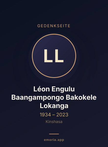 Gedenkportrait von Léon Engulu Baangampongo Bakokele Lokanga