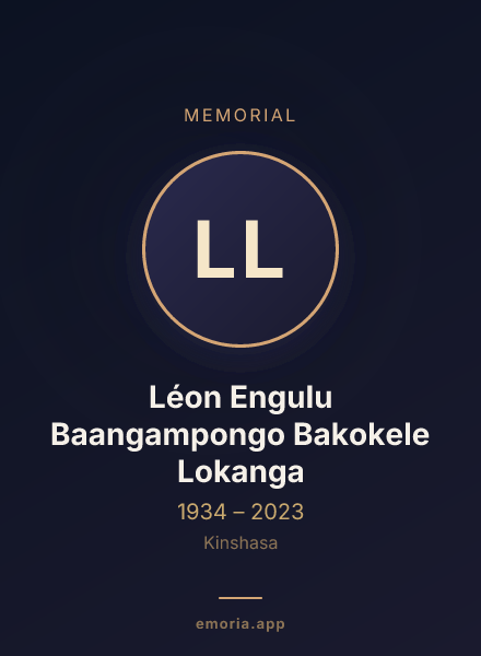 Memorial portrait of Léon Engulu Baangampongo Bakokele Lokanga