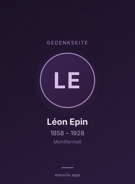Gedenkportrait von Léon Epin