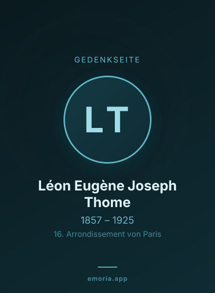 Gedenkportrait von Léon Eugène Joseph Thome