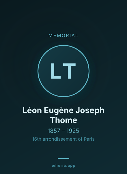 Memorial portrait of Léon Eugène Joseph Thome