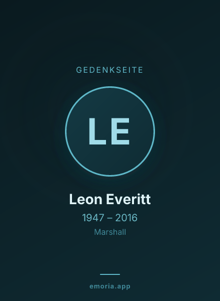 Gedenkportrait von Leon Everitt