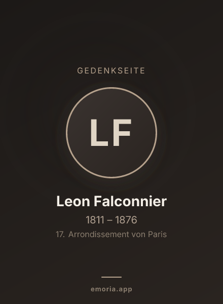 Gedenkportrait von Leon Falconnier