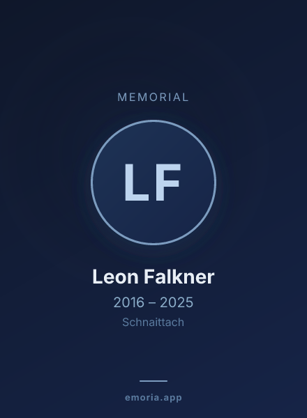 Memorial portrait of Leon Falkner